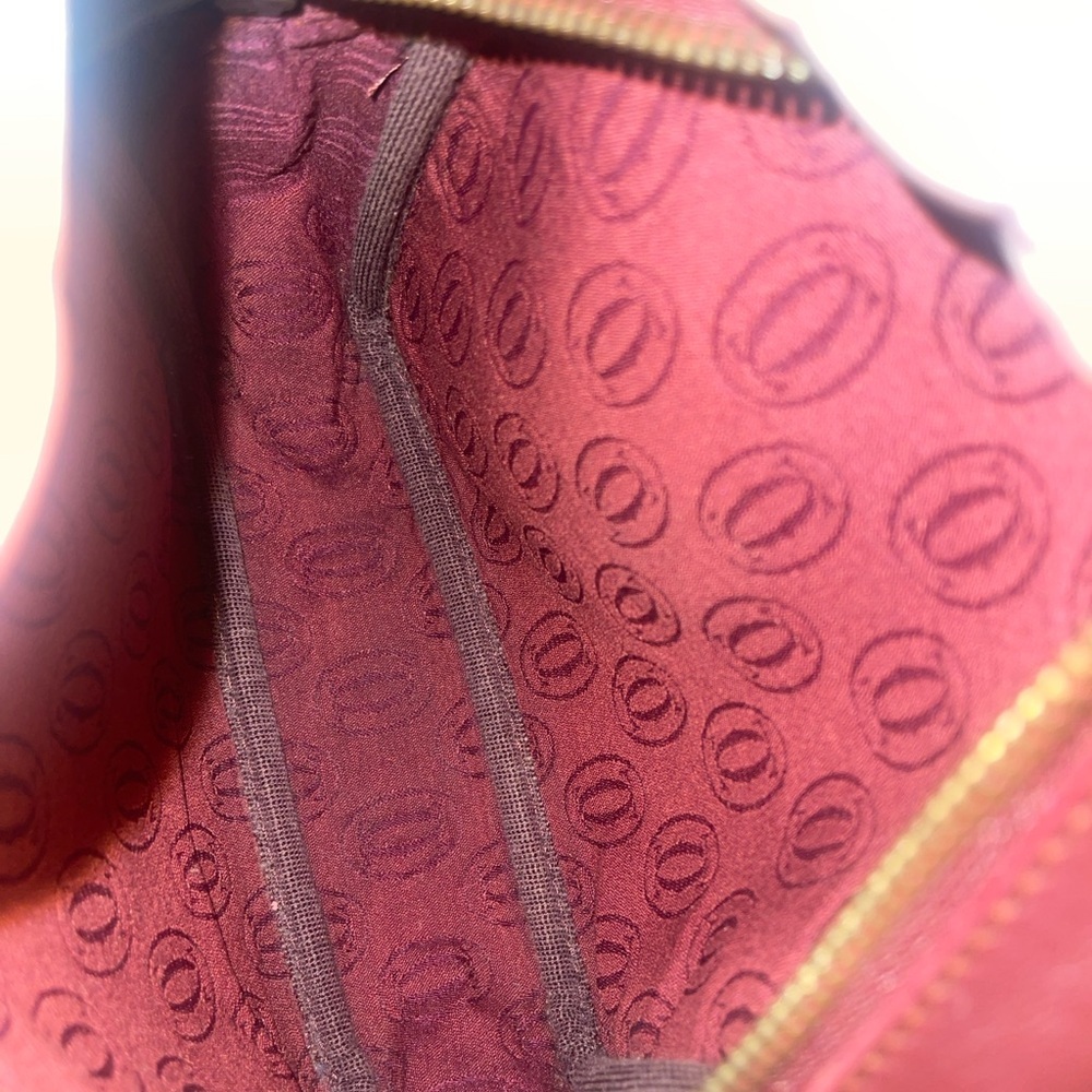 Cartier VTG Authentic Must de Cartier Bordeaux Leather Crossbody Bag w/Dustbag - Picture 10 of 17